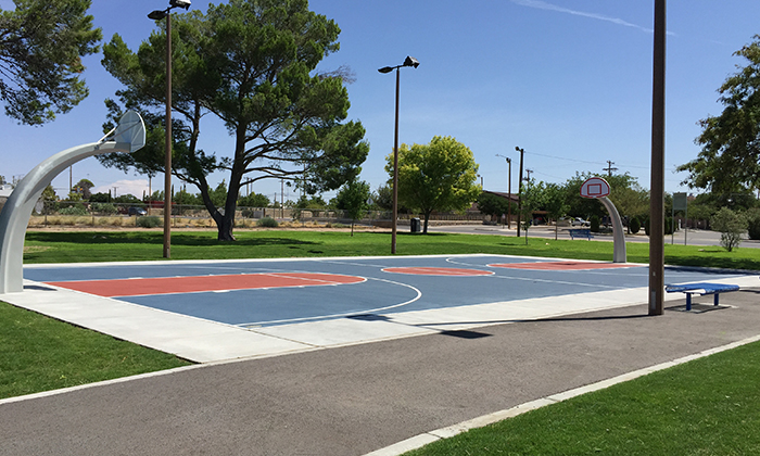 Outdoor basketball courts in the City of El Paso’s Yucca Park – El Paso, TX